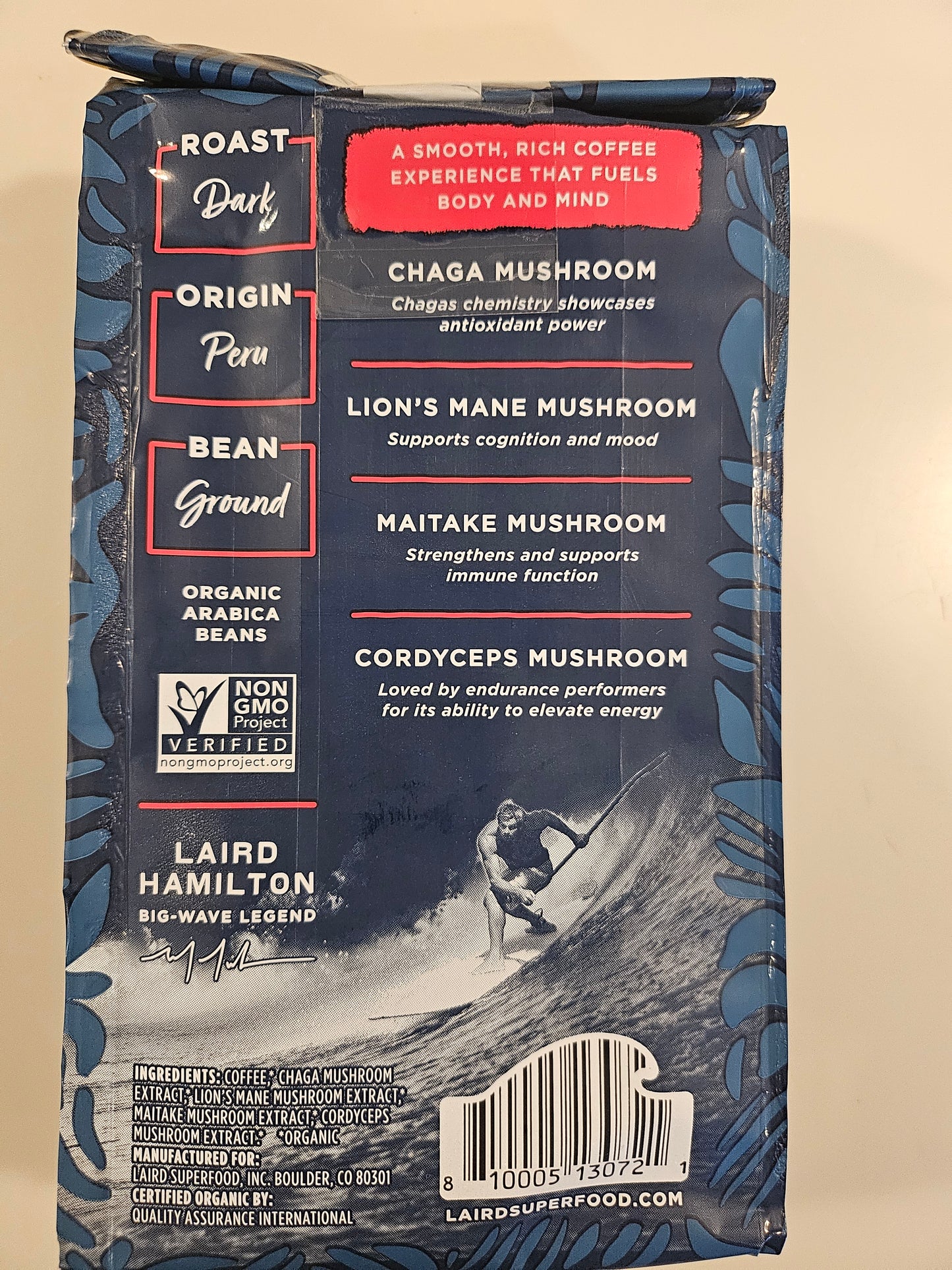 Laird Superfood Dark Ground Organic Coffee Perform