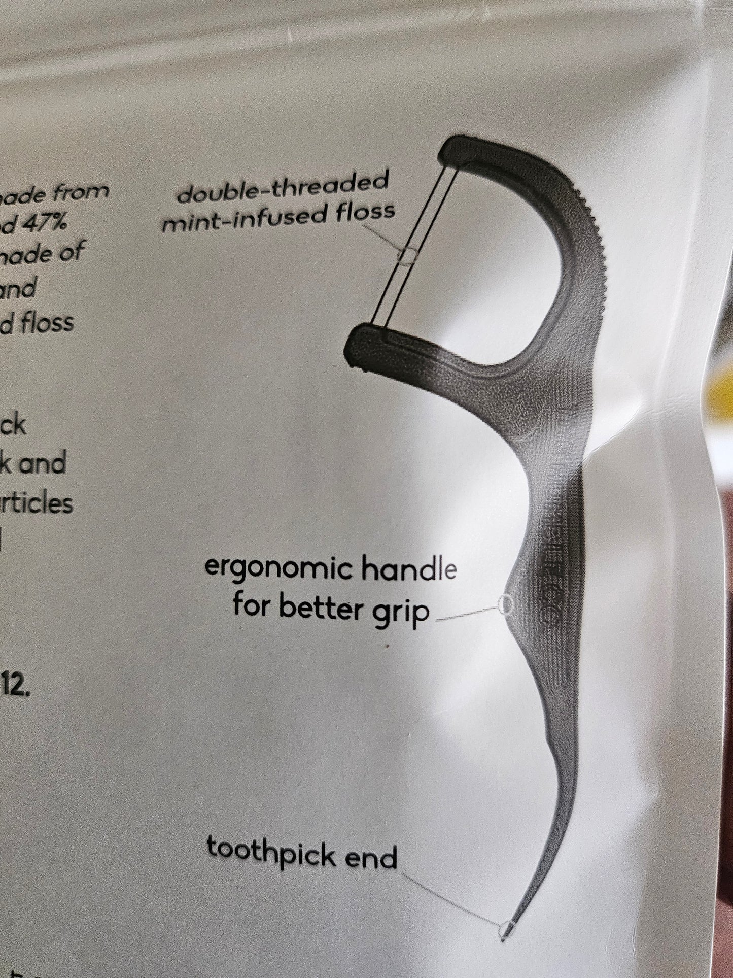 The Humble Co. DENTAL FLOSS PICKS CHARCL