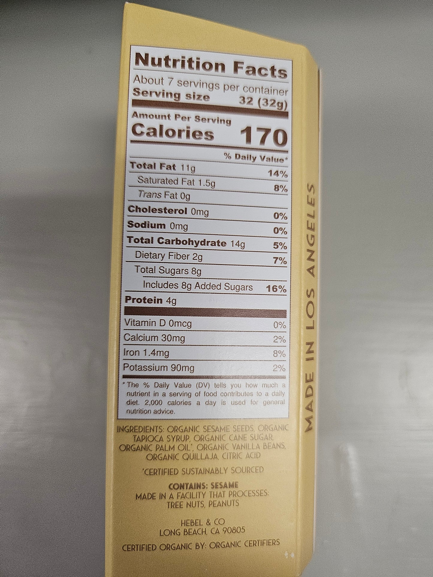 Organic Sesame Tahini Halva Vanilla