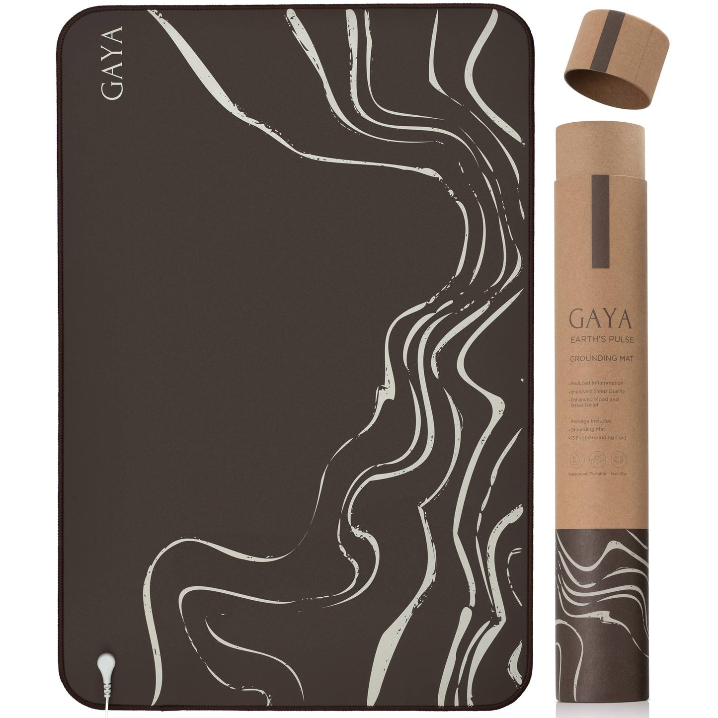 Brown Natural Flow Sleep Improving Quality Grounding Mat
