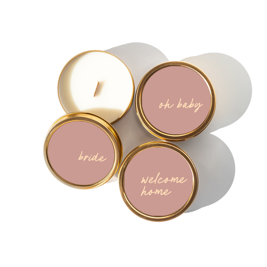 Bride Travel Tin Candle: Bergamot + Sandalwood