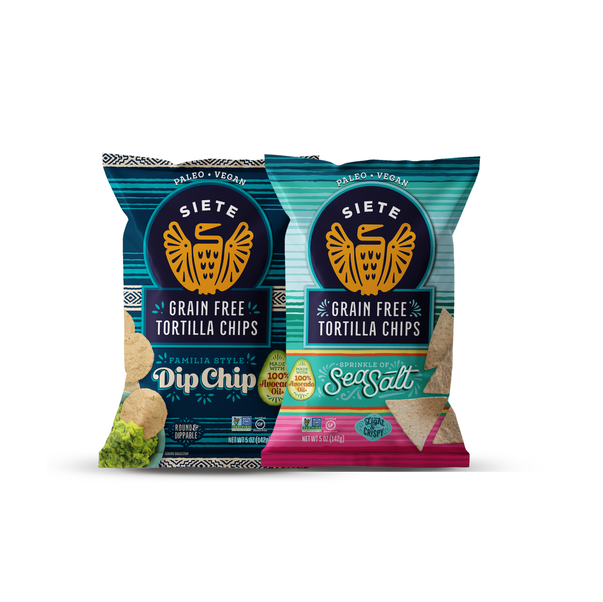 Tortilla Chip 5oz Mix Pack: 12 Sea Salt, 12 Dip Chip