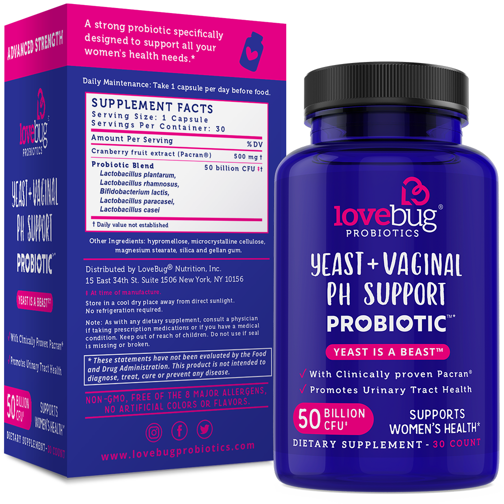 Yeast & Vaginal pH Support Probiotic Oral Supplement