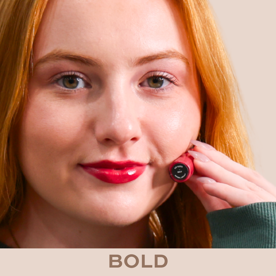 Lip Gloss – Natural Hydrating Organic Shine in Clear & Bold : Confident