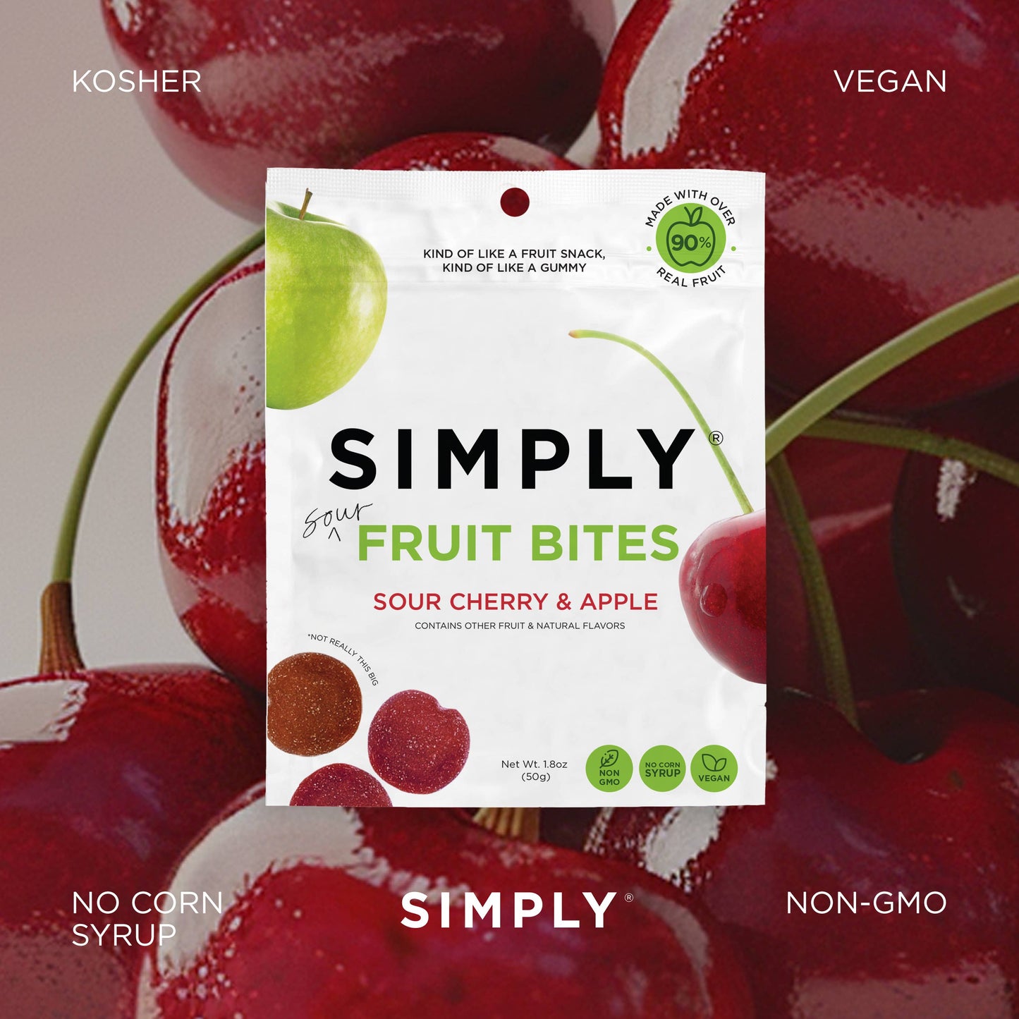 Fruit Bites - Sour Cherry & Apple (1.8 oz Bags)