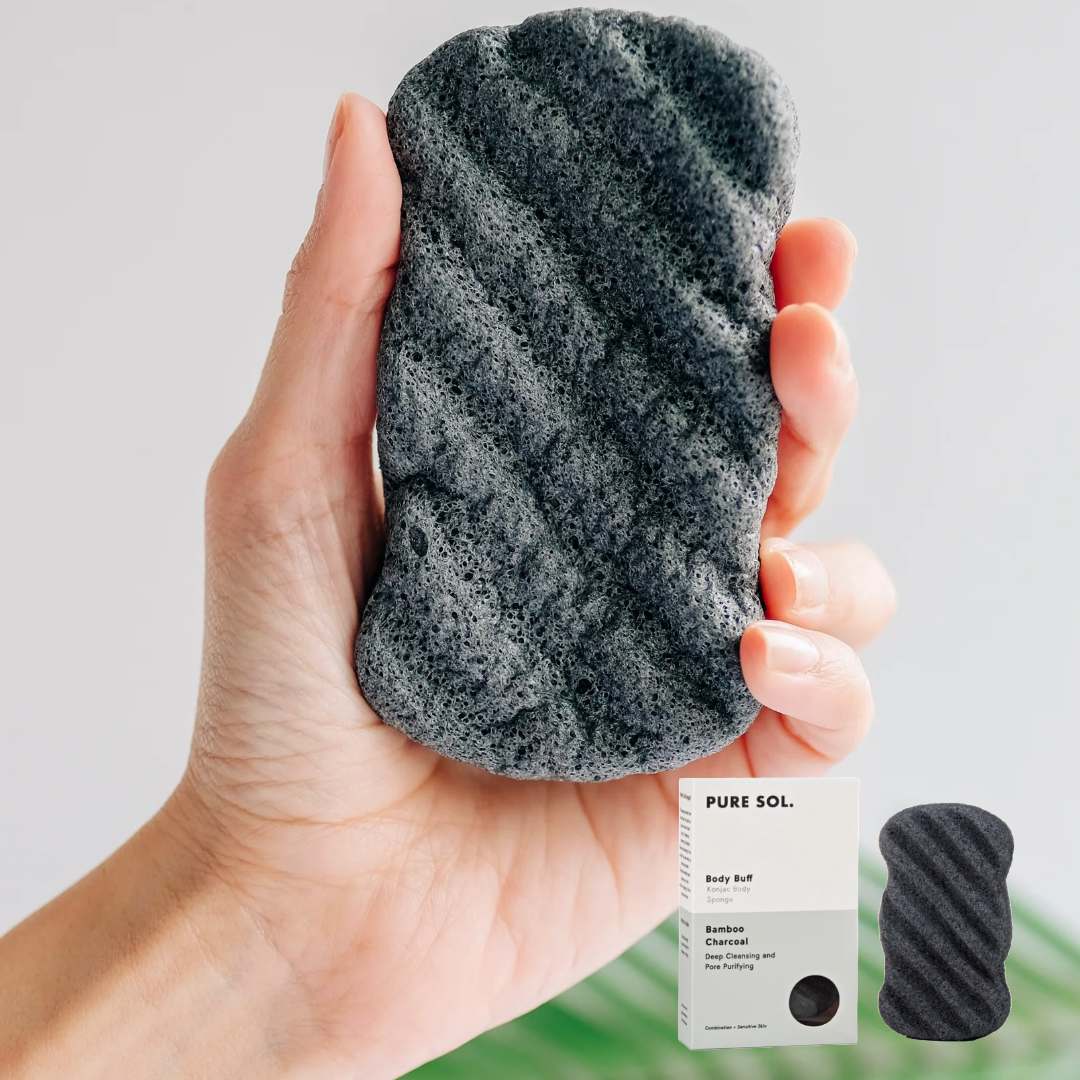 Body Buff Charcoal Body Konjac Sponge
