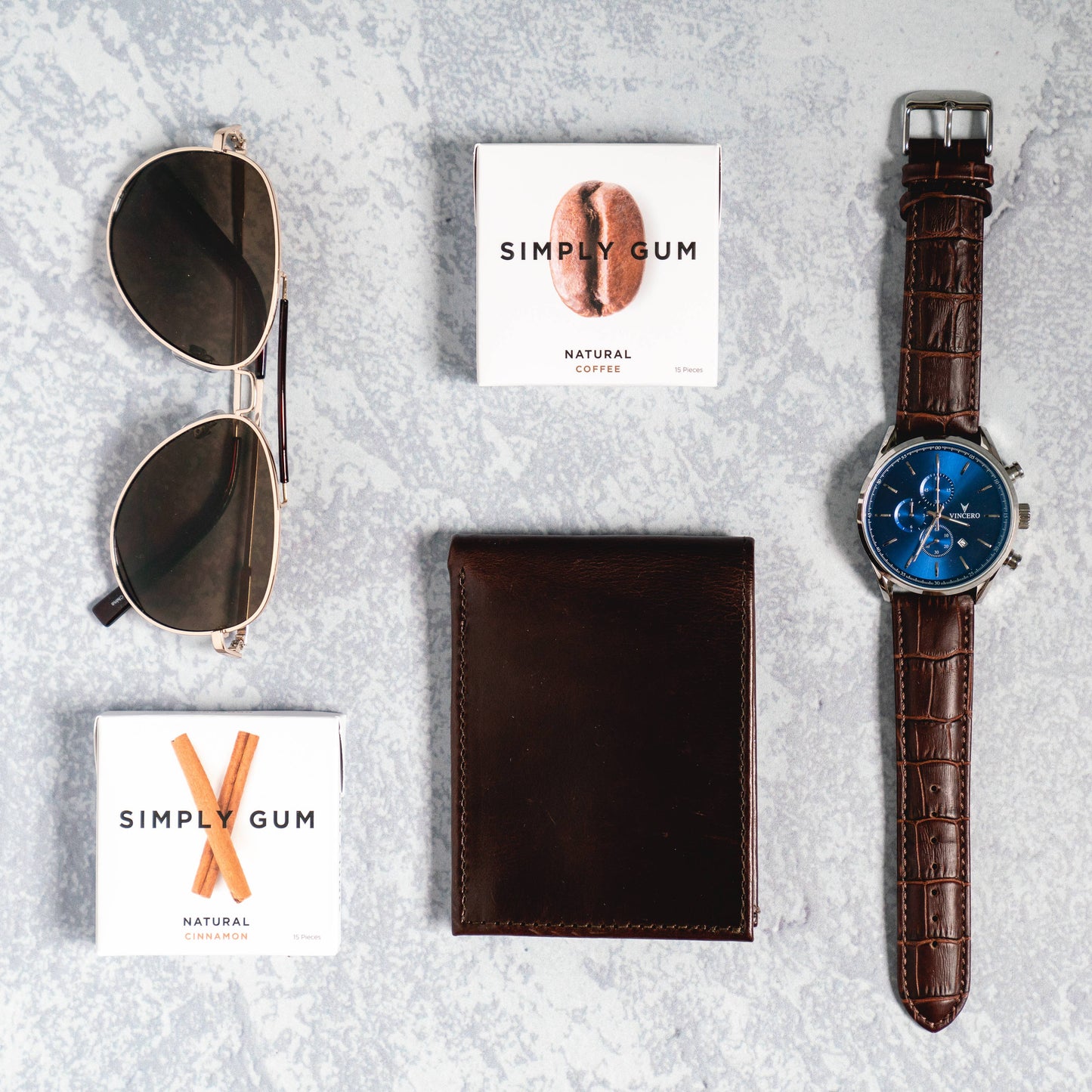 Cinnamon Chewing Gum - Natural + Plastic-Free | 12 Pack