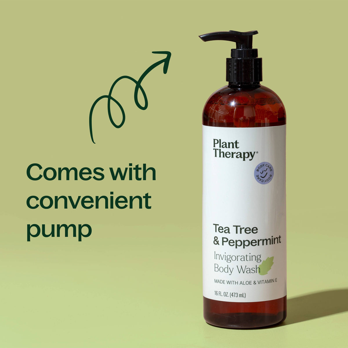 Tea Tree and Peppermint Natural Body Wash 16 oz