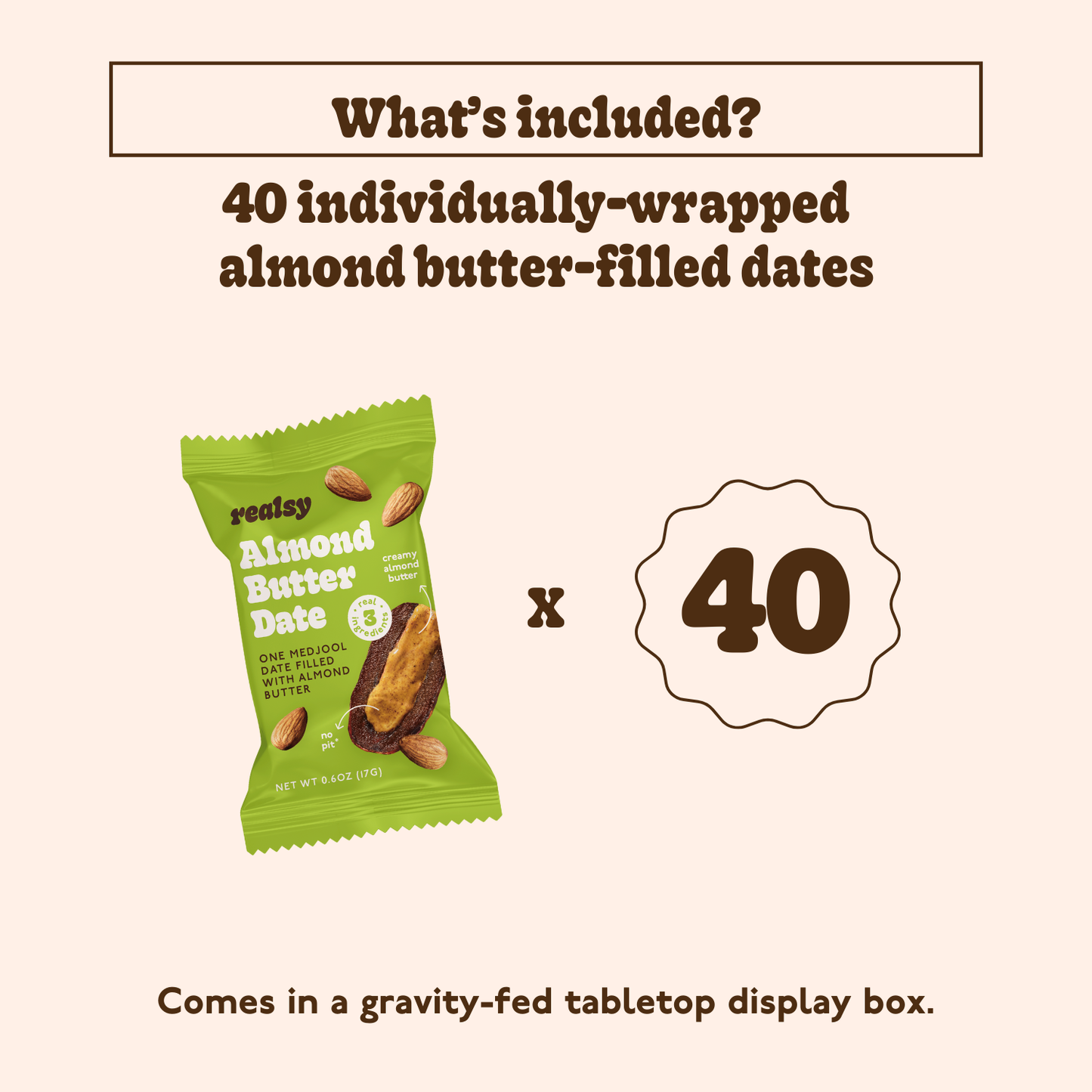 Almond Butter Dates | Individually Wrapped