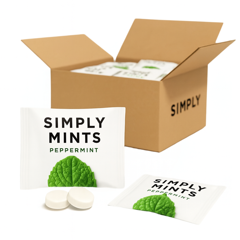 Peppermint Individually Wrapped Mints – 500 CT Master Case