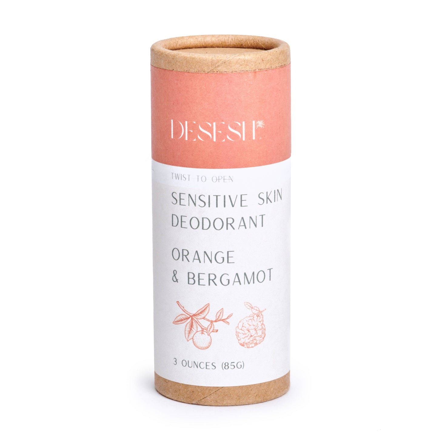Natural Sensitive Deodorant (Aluminum Free, No Baking Soda): Orange & Bergamot