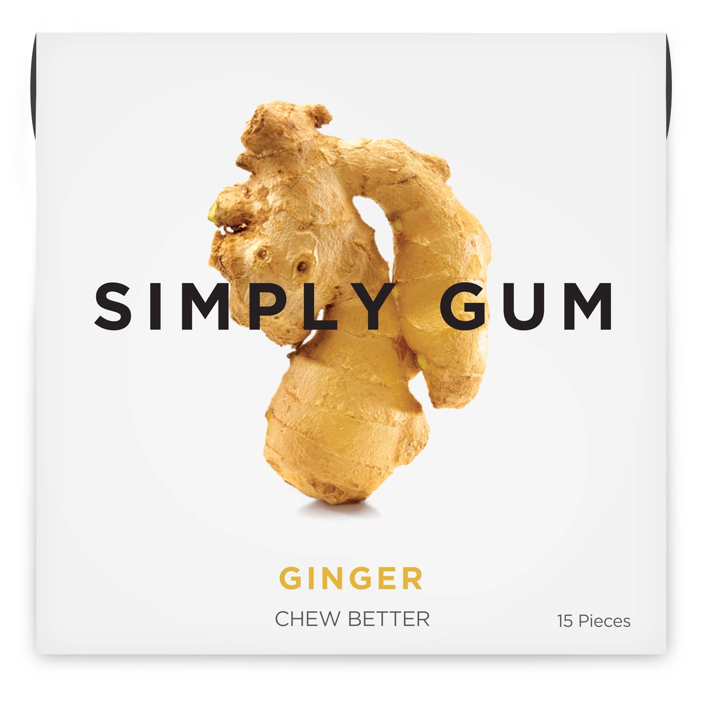 Ginger Chewing Gum - Natural + Plastic-Free | 12 Pack