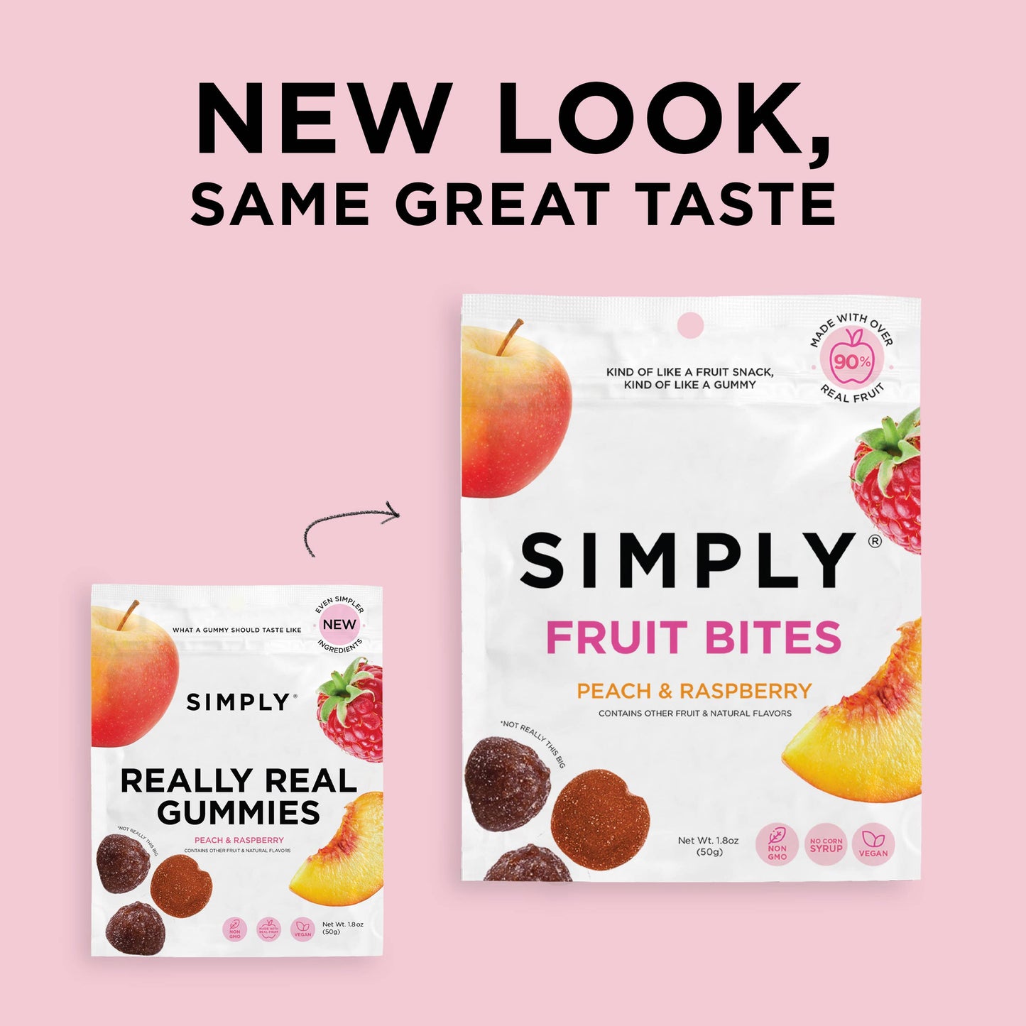 Fruit Bites - Peach Raspberry (1.8 oz Bags)