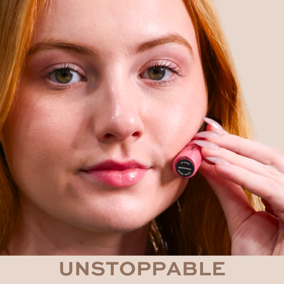 Lip Gloss – Natural Hydrating Organic Shine in Clear & Bold : Confident