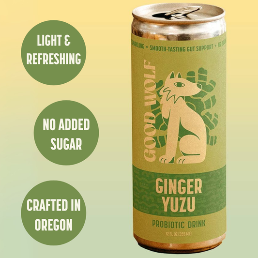 Ginger Yuzu Probiotic Soda - No Added Sugar; Hand-Crafted