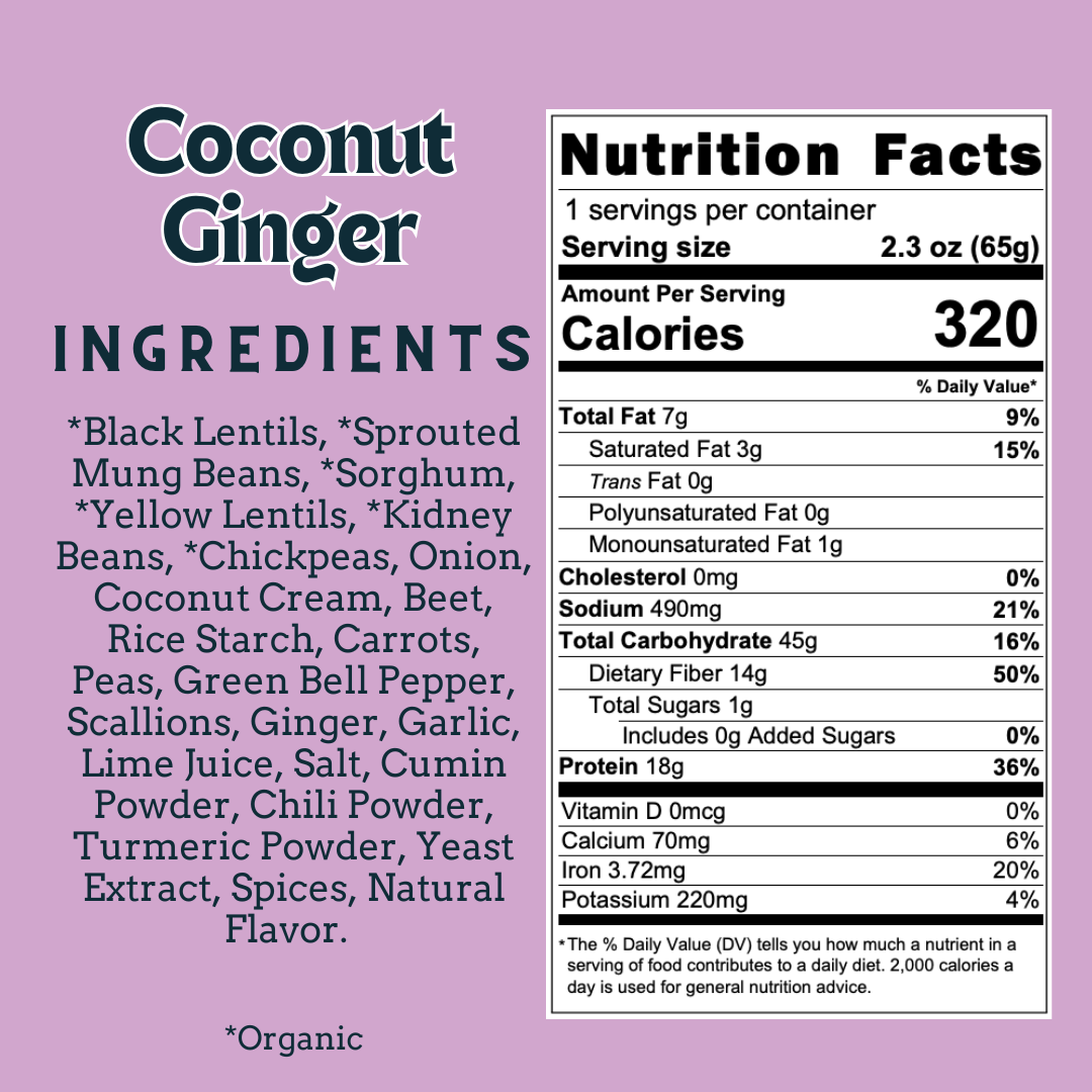 Coconut & Ginger - Sprouted Power Bowl - Vegan, Gluten-Free