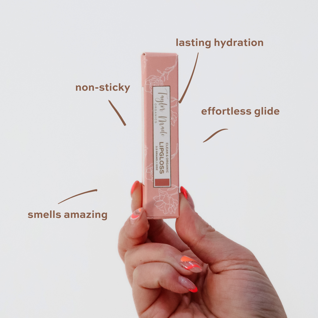 Lip Gloss – Natural Hydrating Organic Shine in Clear & Bold : Confident