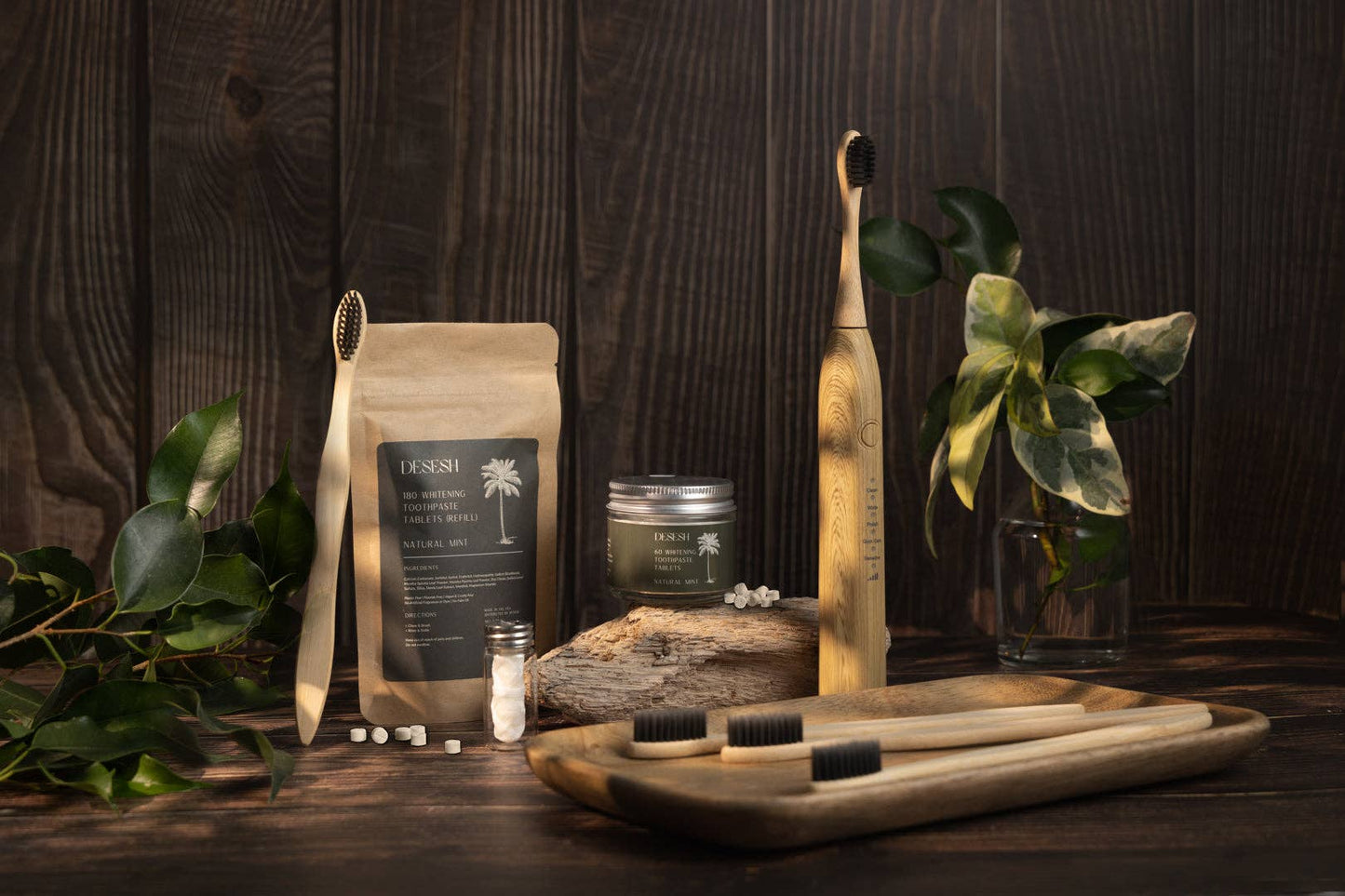 60 Toothpaste Tablets (SLS & Fluoride Free, Whitening, Mint)