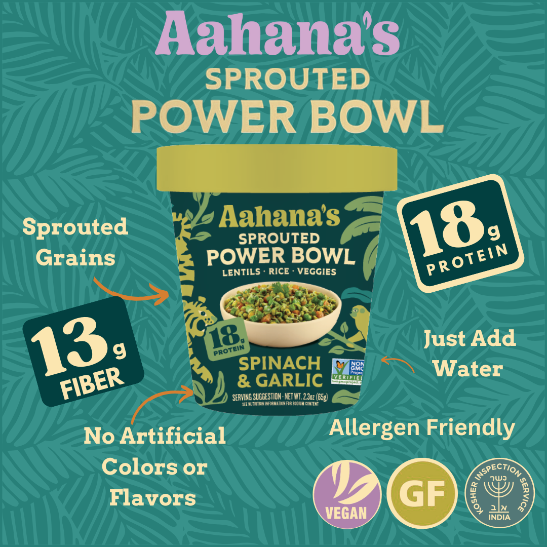 Spinach & Garlic - Sprouted Power Bowl - Vegan, Gluten-Free