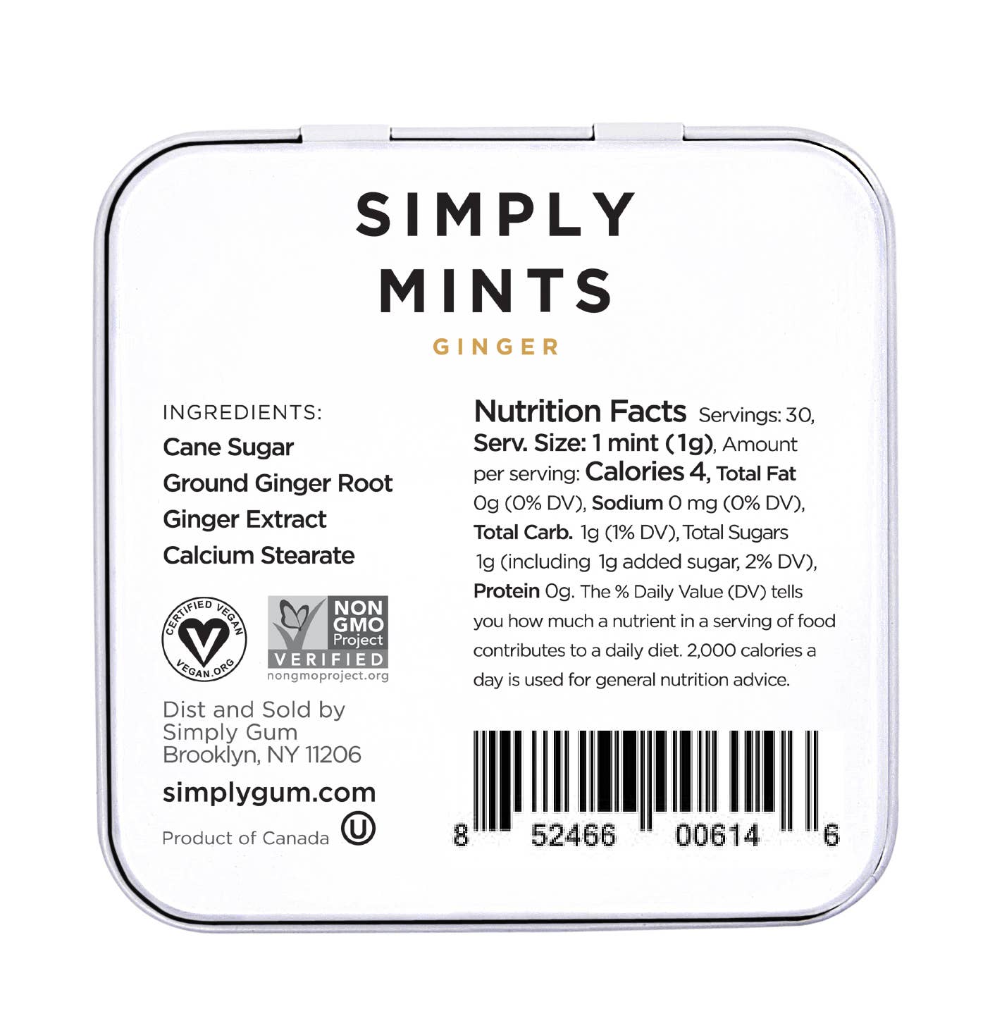 Simply Mints - Ginger | Pack of Six