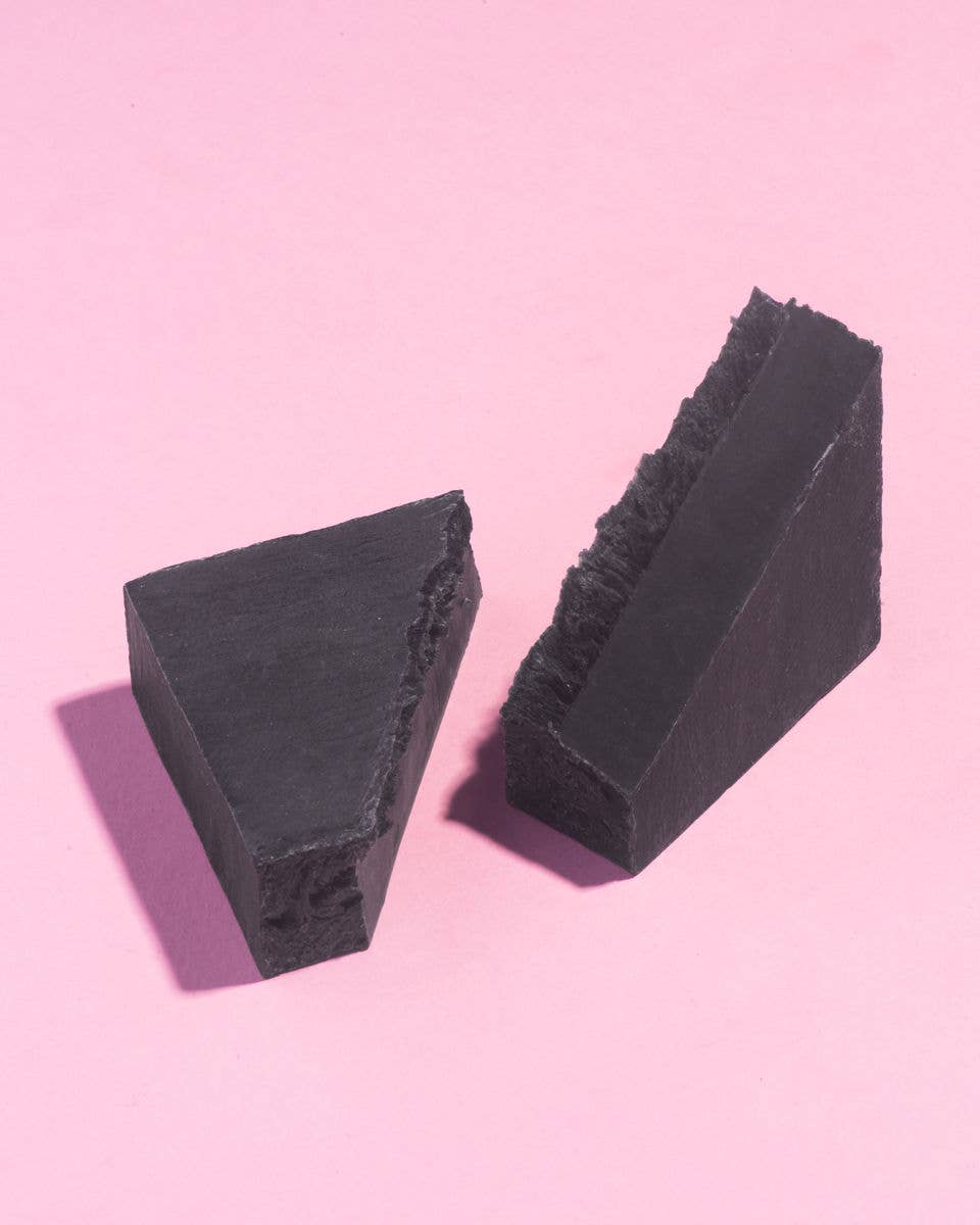 COCONUT CHARCOAL Facial Soap: Superfood Spirulina +Fruit Oil