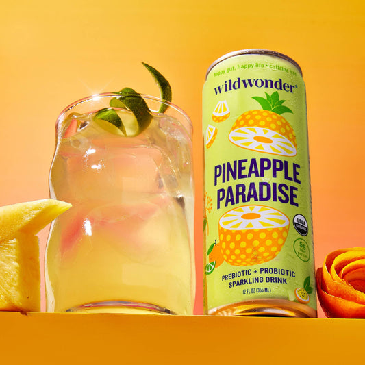 Pineapple Paradise Sparkling Prebiotic + Probiotic Drink