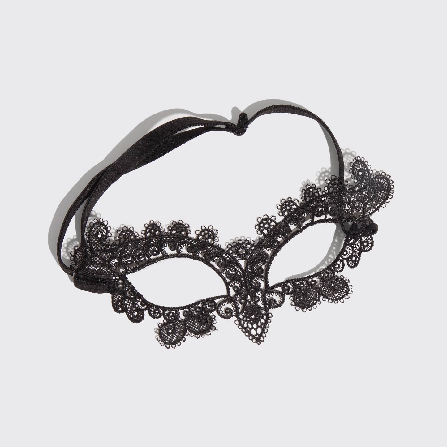 Lace Headband & Mask 2pc Set - Black Cat