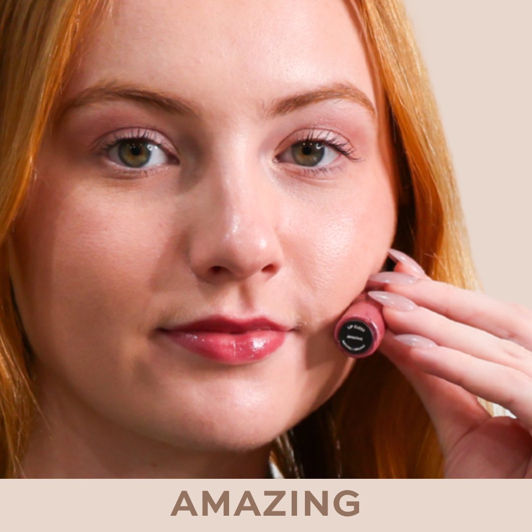 Lip Gloss – Natural Hydrating Organic Shine in Clear & Bold : Confident