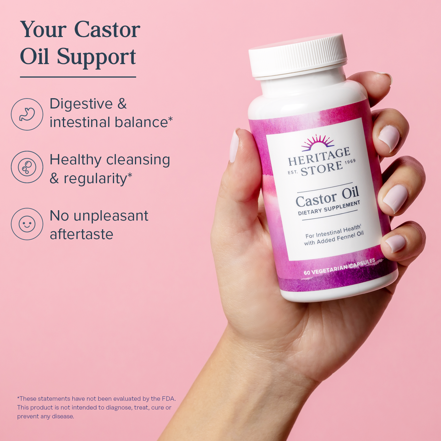 Castor Oil Capsules 60 ct: 60ct