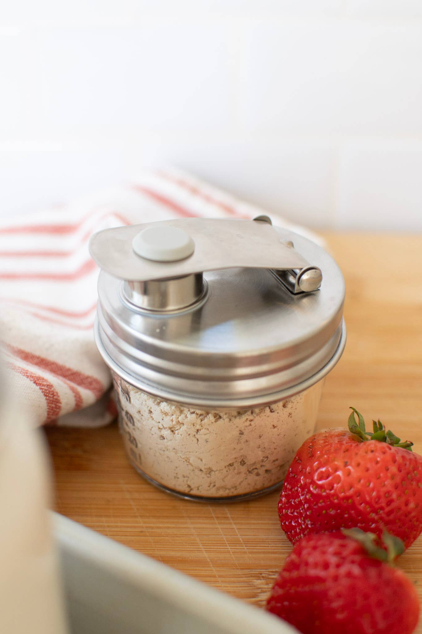 Pourable Jar Lid - Wide Mouth - Stainless Steel