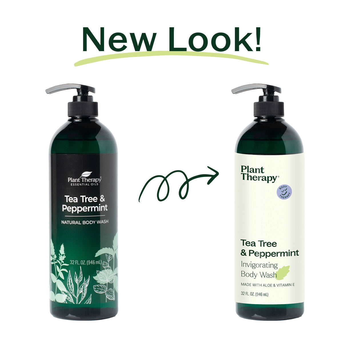 Tea Tree and Peppermint Natural Body Wash 16 oz