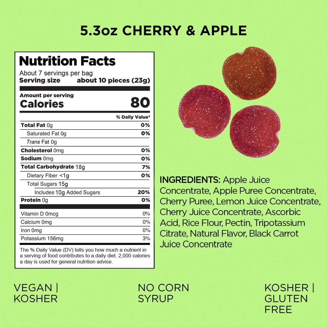Really Real Gummies - Sour Apple & Cherry (5.3 oz Bags)