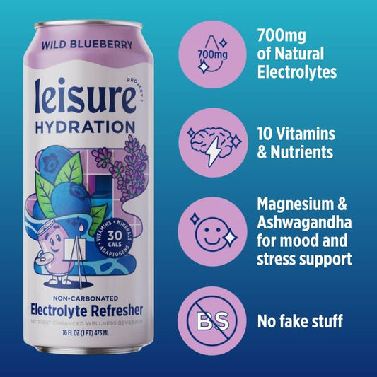 Leisure Hydration Electrolyte Wild Blueberry