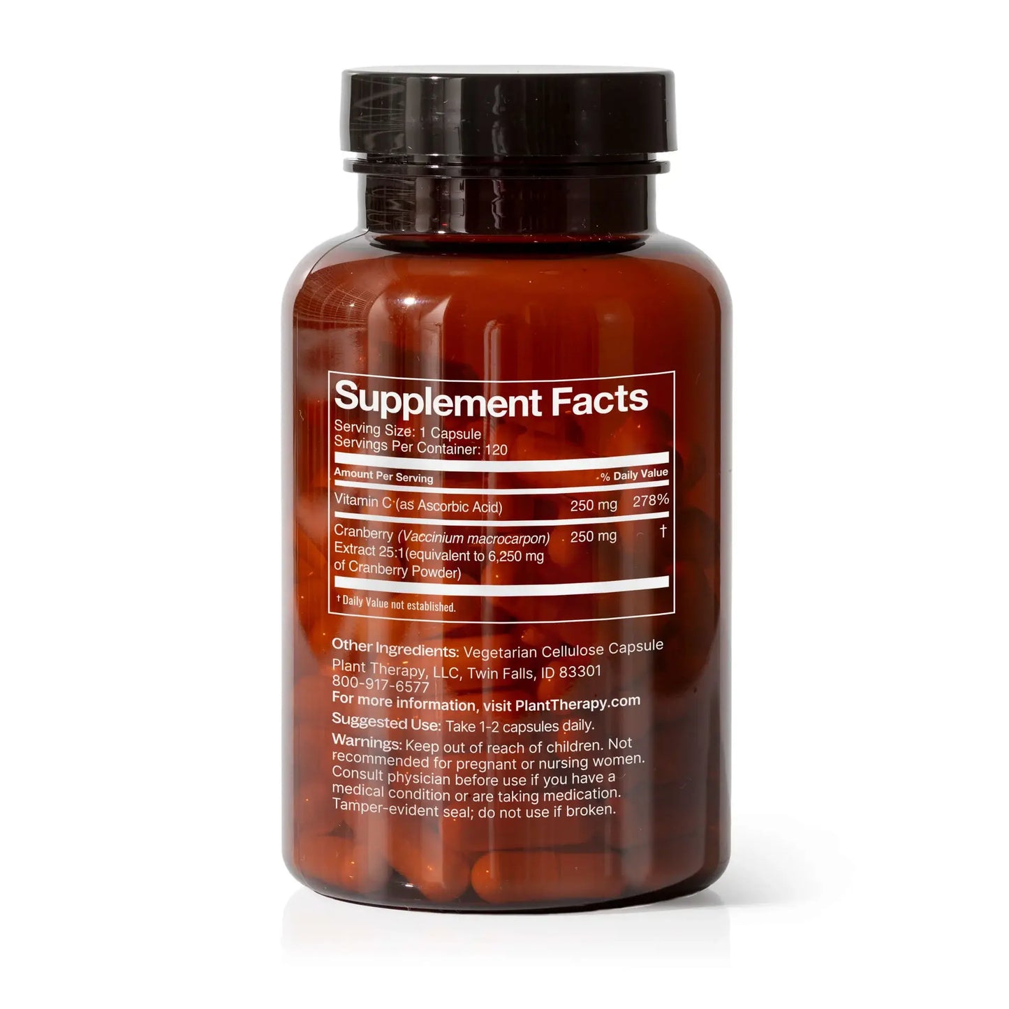 Cranberry Extract with Vitamin C Herbal 120 Capsules