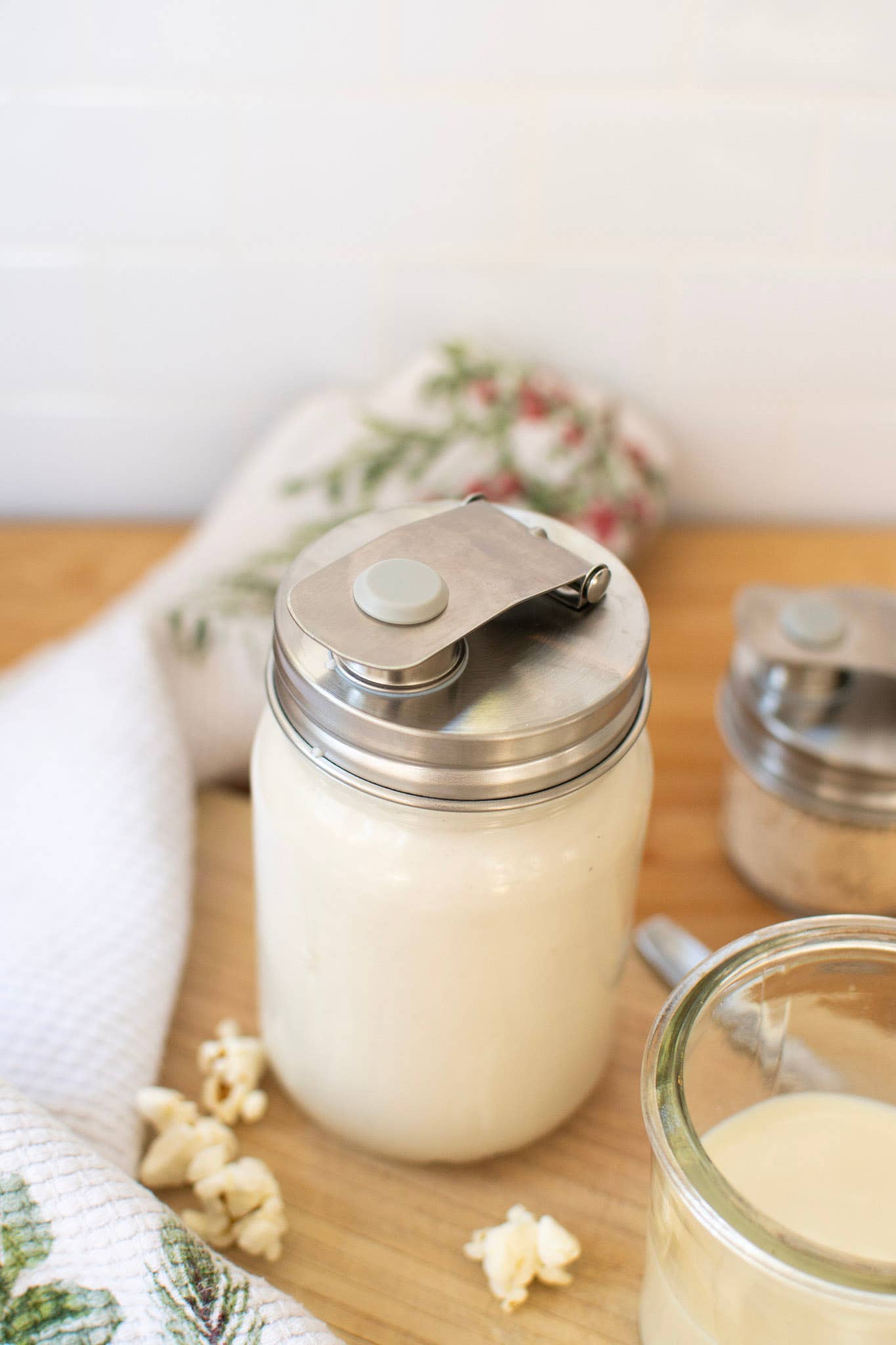Pourable Jar Lid - Wide Mouth - Stainless Steel