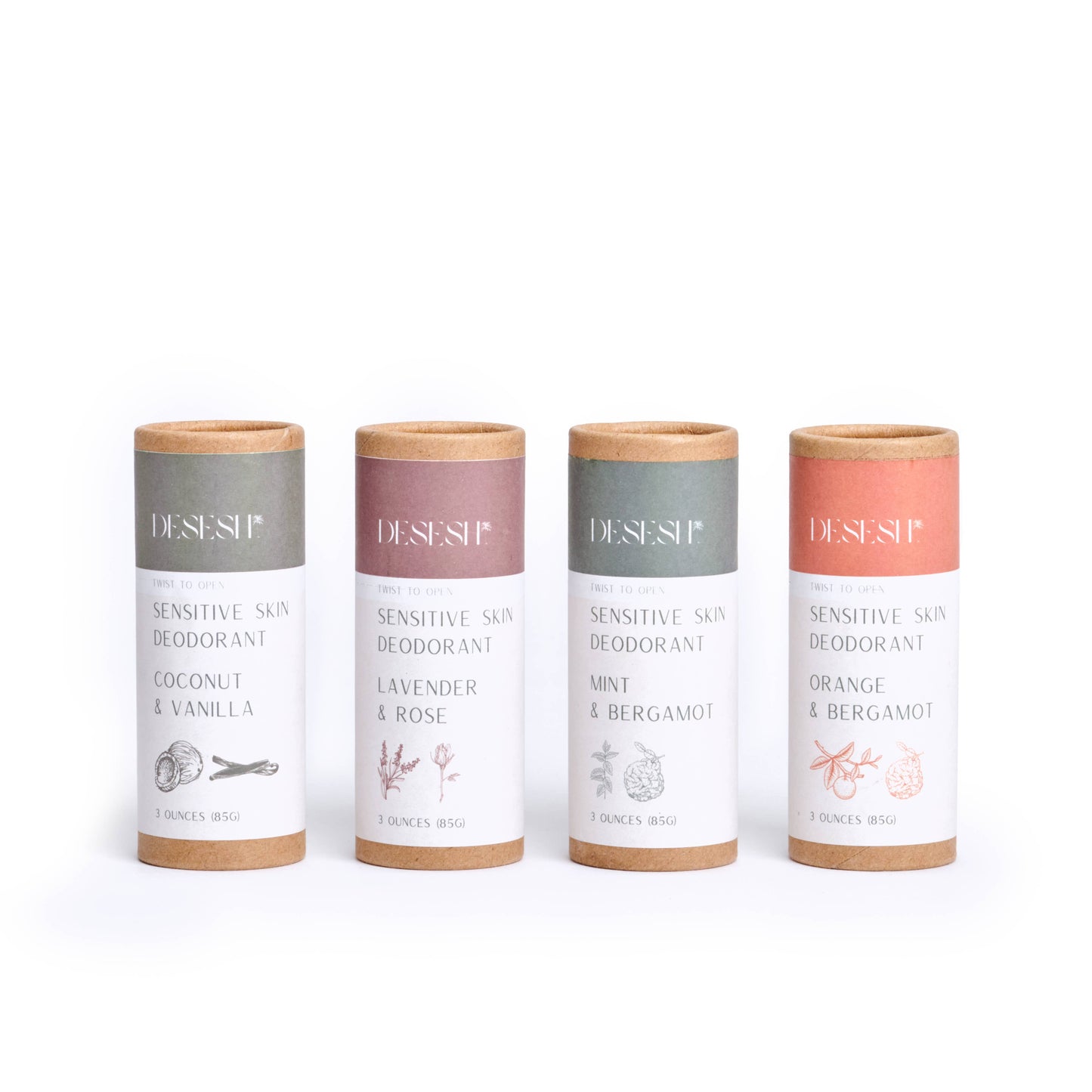 Natural Sensitive Deodorant (Aluminum Free, No Baking Soda): Orange & Bergamot
