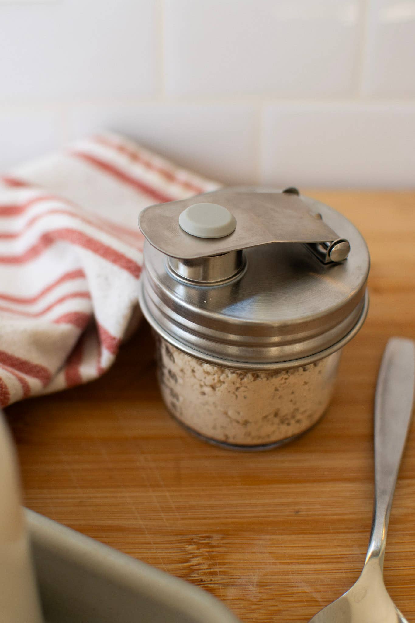Pourable Jar Lid - Wide Mouth - Stainless Steel