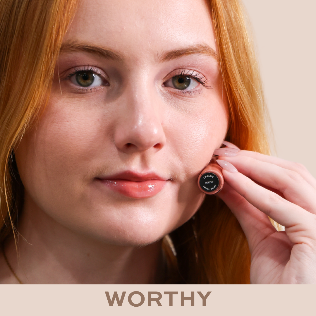 Lip Gloss – Natural Hydrating Organic Shine in Clear & Bold : Confident