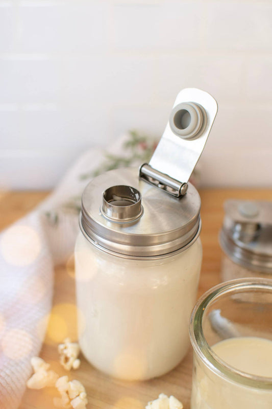 Pourable Jar Lid - Regular Mouth - Stainless Steel