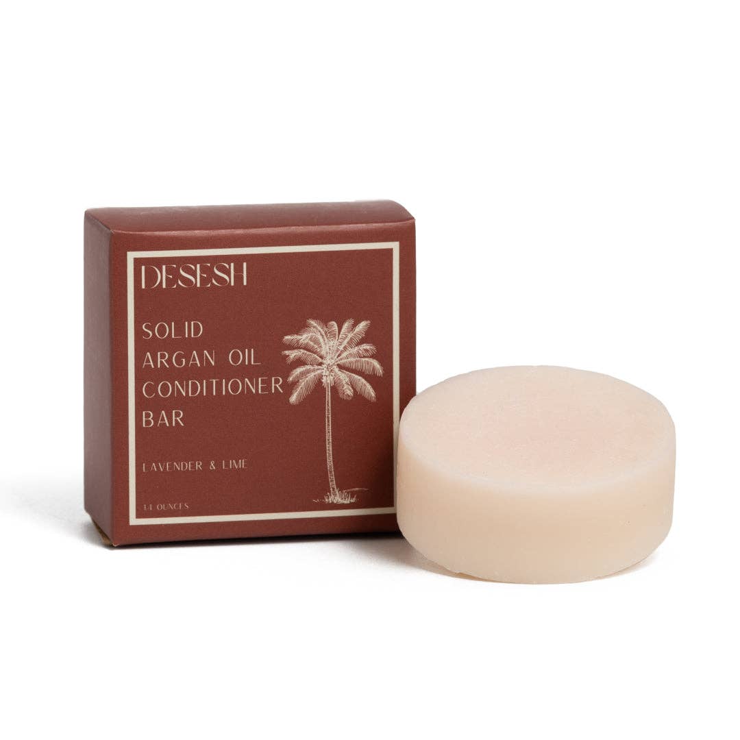 Solid Argan Oil Conditioner Bar (No Artificial Fragrances): Lavender & Lime