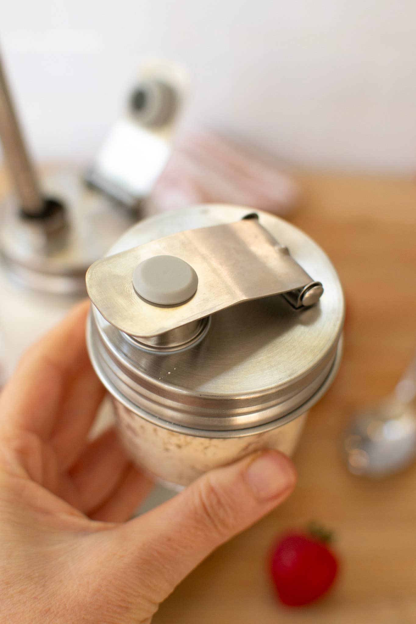 Pourable Jar Lid - Regular Mouth - Stainless Steel