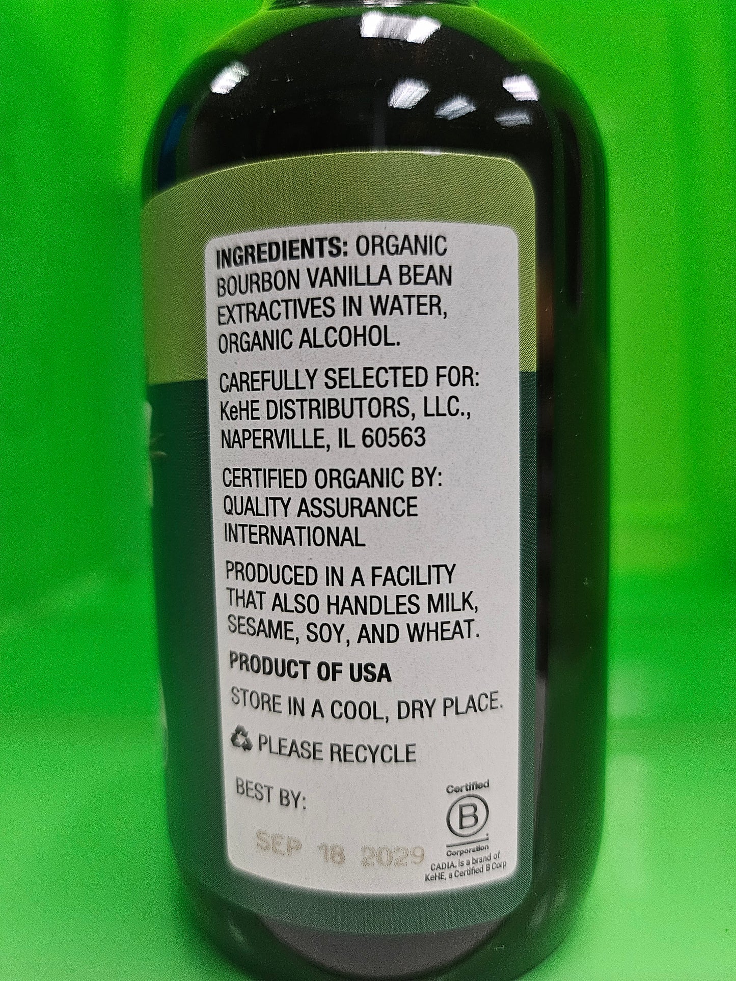 Cadia Vanilla Extract Pure