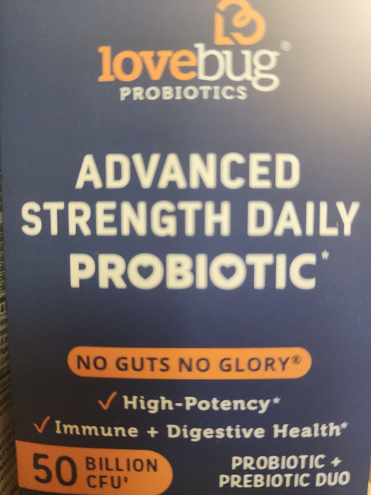 Lovebug Probiotics Advanced Strength Daily Probiotic 50 Billion