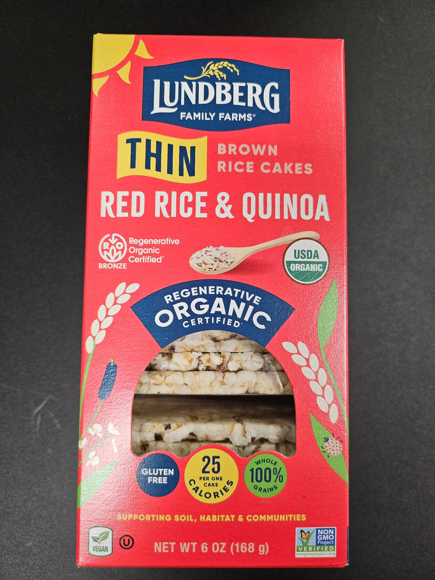 Lundberg Thin Brown Rice Cakes Red Rice & Quinoa