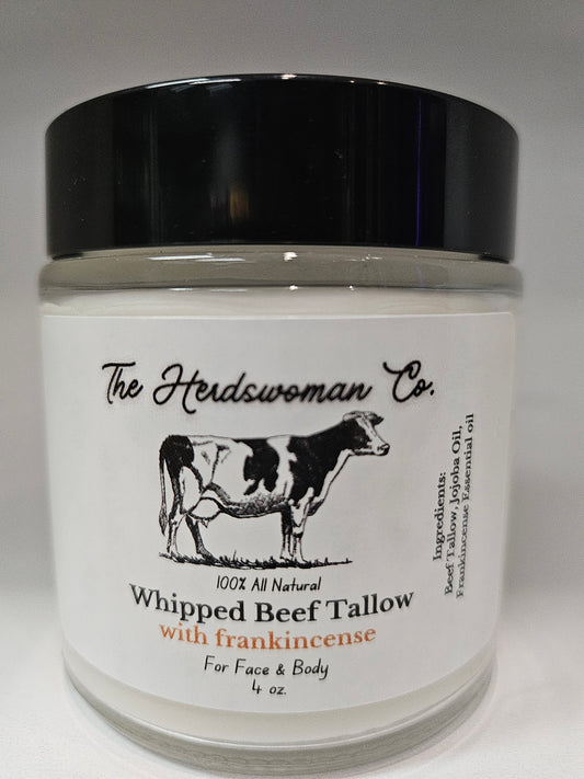 The Herdswoman Whipped Beef Tallow with Frankincense 4oz