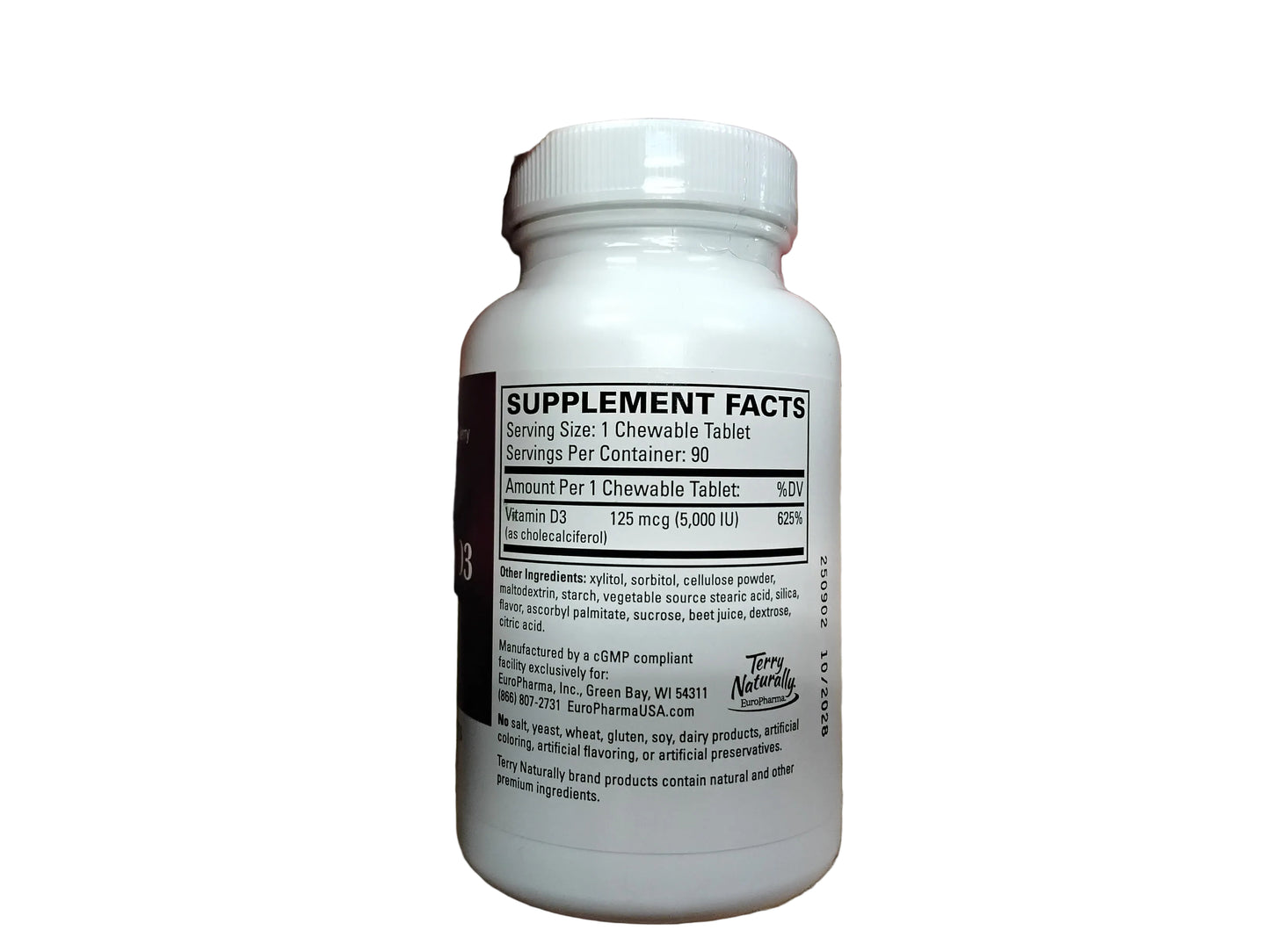 Vitamin D3 chewable 90 CT 5000IU