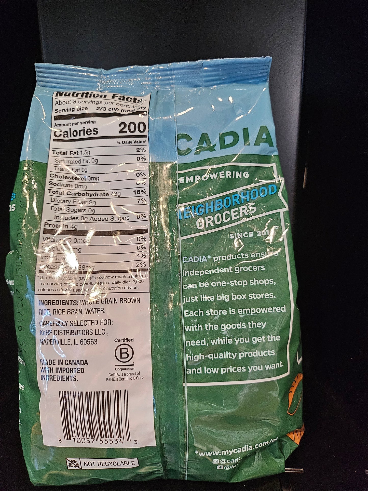 Cadia Everyday Brown Rice Shell Pasta Gluten Free