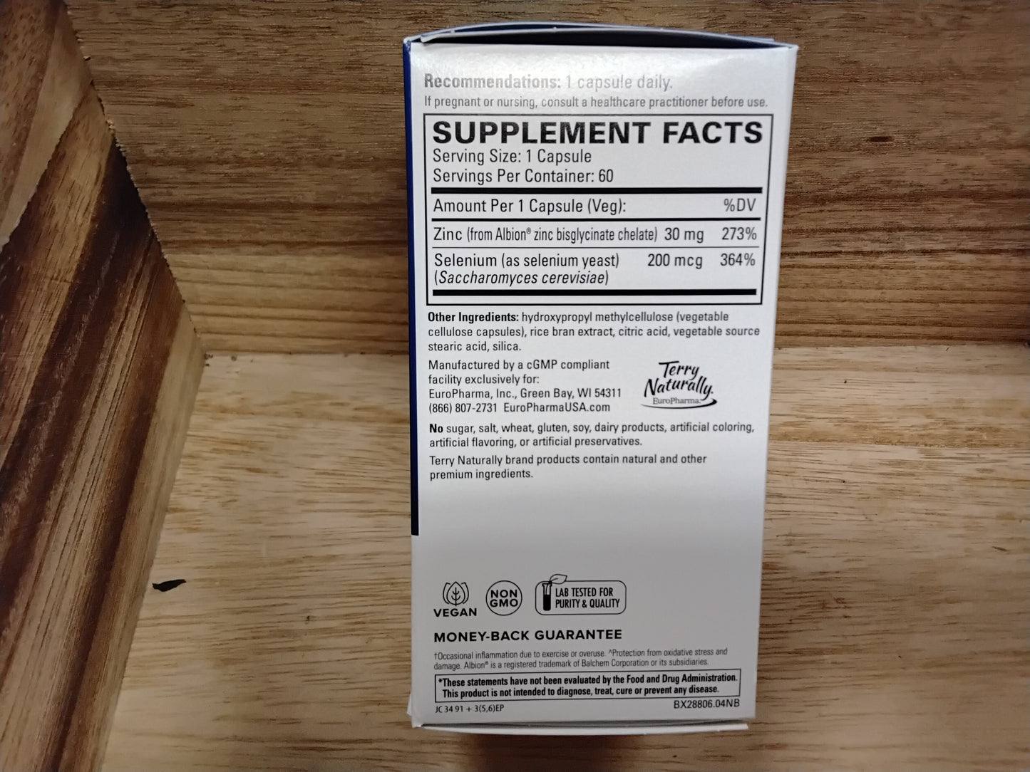 Zinc plus selenium