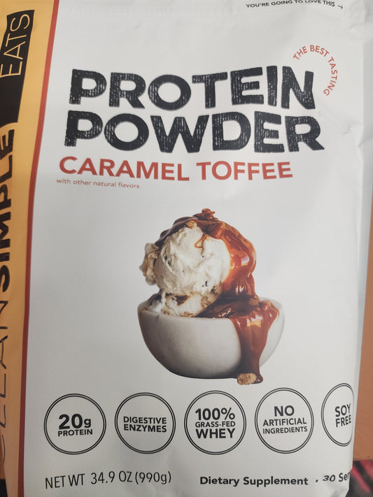 Clean Simple Eats Protein Powder  Carmel Toffee