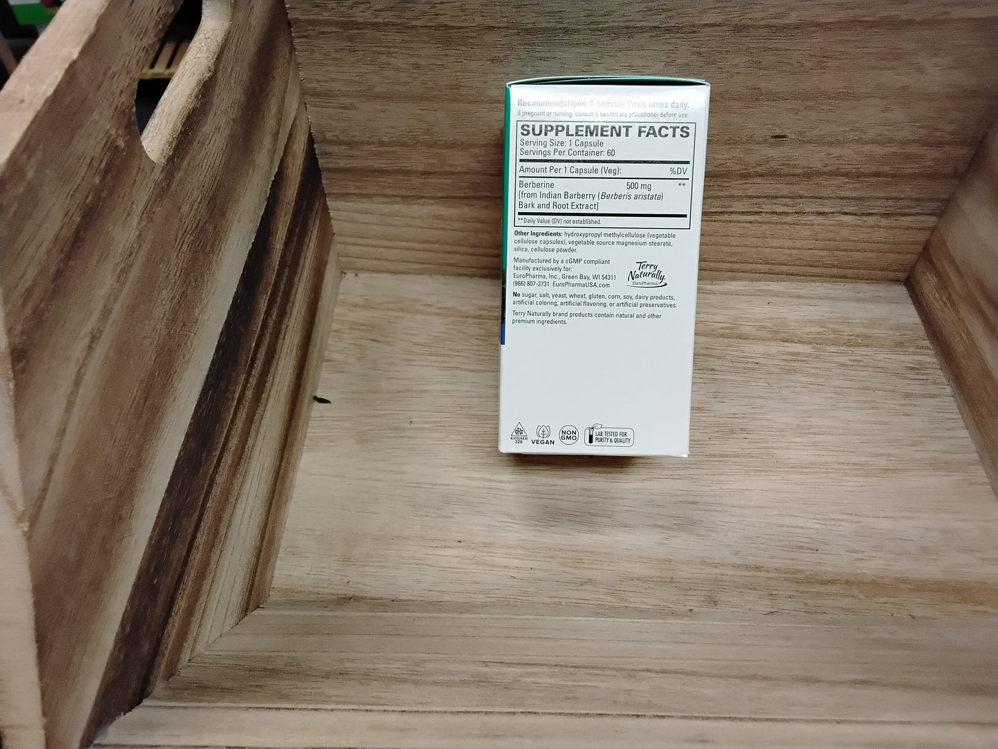 Berberine 500mg 60 capsules